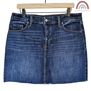 New! Old Navy High Waisted Medium Dark Wash Denim Jean Mini Skirt